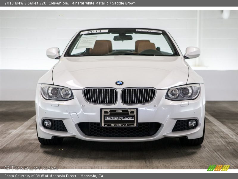 Mineral White Metallic / Saddle Brown 2013 BMW 3 Series 328i Convertible