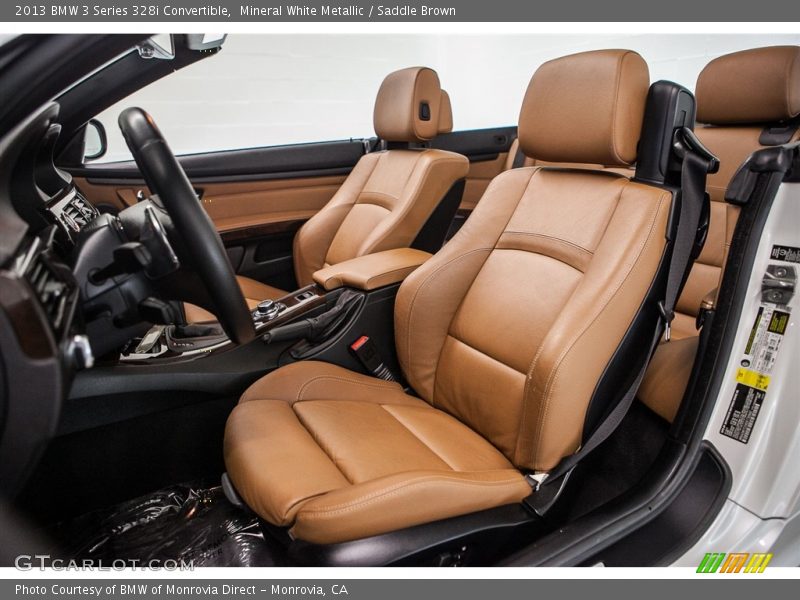 Mineral White Metallic / Saddle Brown 2013 BMW 3 Series 328i Convertible