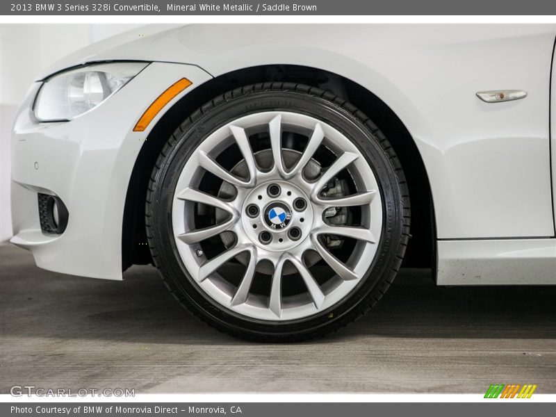 Mineral White Metallic / Saddle Brown 2013 BMW 3 Series 328i Convertible