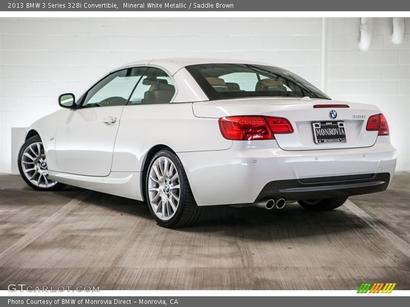 Mineral White Metallic / Saddle Brown 2013 BMW 3 Series 328i Convertible