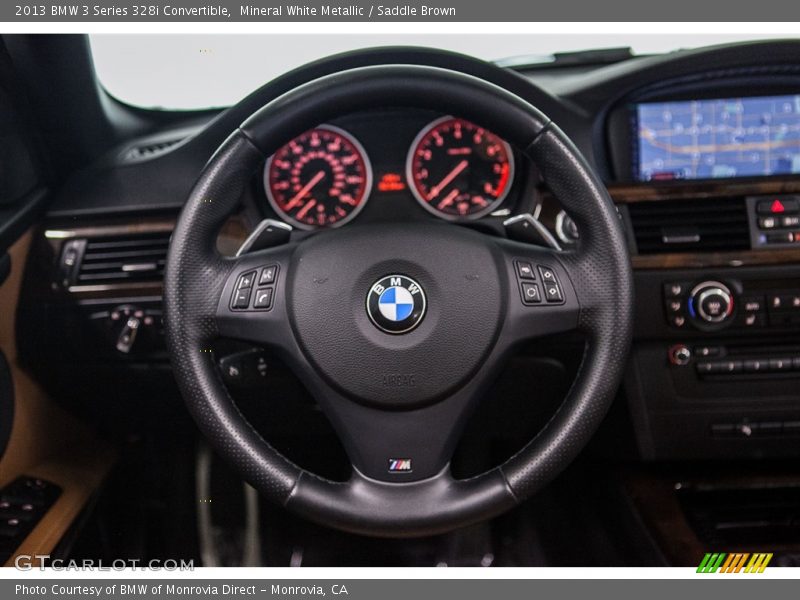 Mineral White Metallic / Saddle Brown 2013 BMW 3 Series 328i Convertible