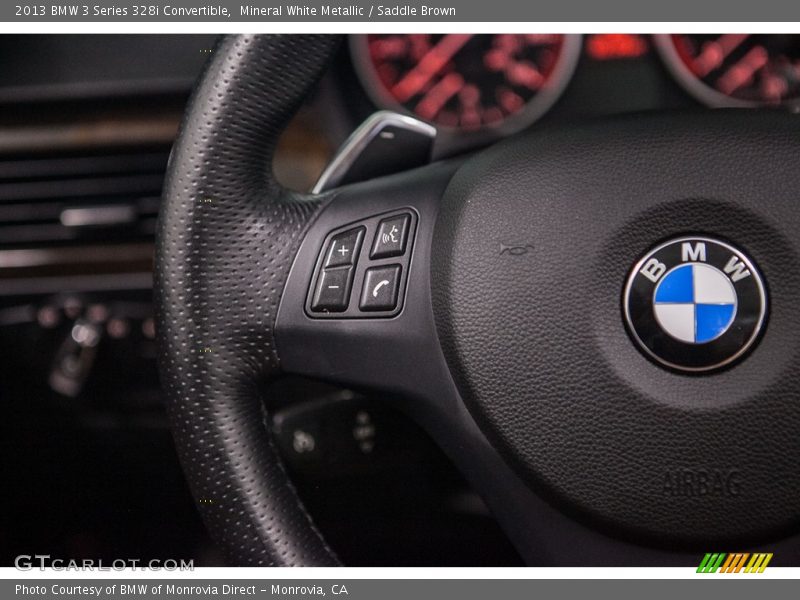 Mineral White Metallic / Saddle Brown 2013 BMW 3 Series 328i Convertible