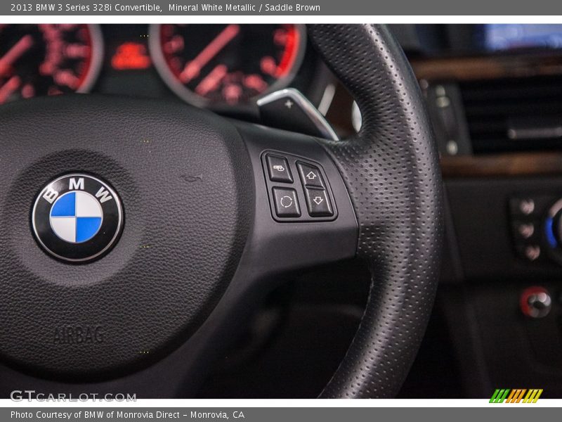 Mineral White Metallic / Saddle Brown 2013 BMW 3 Series 328i Convertible