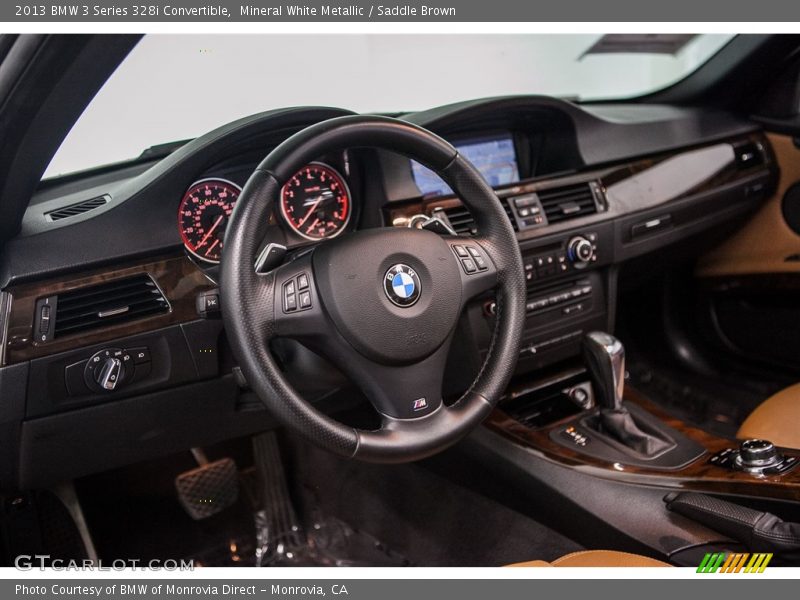 Mineral White Metallic / Saddle Brown 2013 BMW 3 Series 328i Convertible