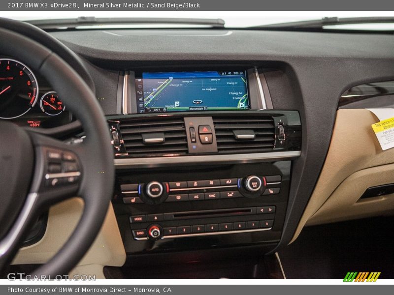 Mineral Silver Metallic / Sand Beige/Black 2017 BMW X3 xDrive28i