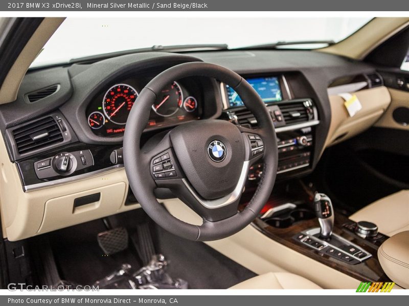 Mineral Silver Metallic / Sand Beige/Black 2017 BMW X3 xDrive28i