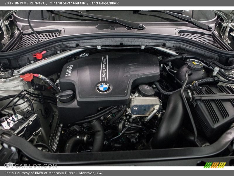 Mineral Silver Metallic / Sand Beige/Black 2017 BMW X3 xDrive28i