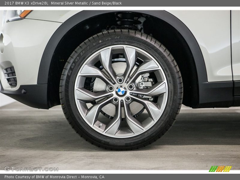 Mineral Silver Metallic / Sand Beige/Black 2017 BMW X3 xDrive28i