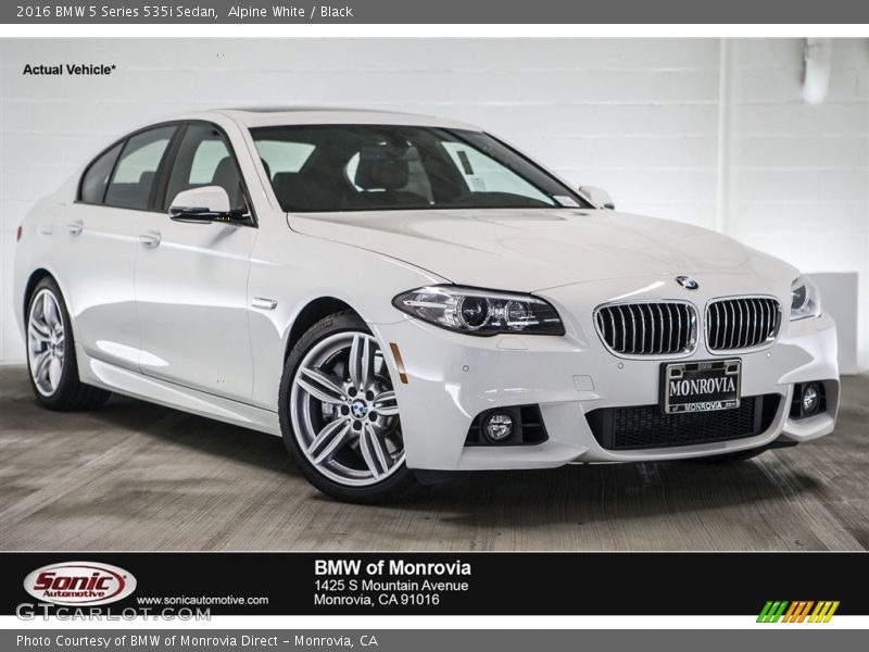 Alpine White / Black 2016 BMW 5 Series 535i Sedan