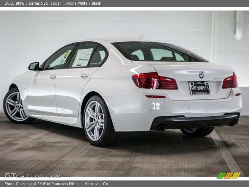 Alpine White / Black 2016 BMW 5 Series 535i Sedan