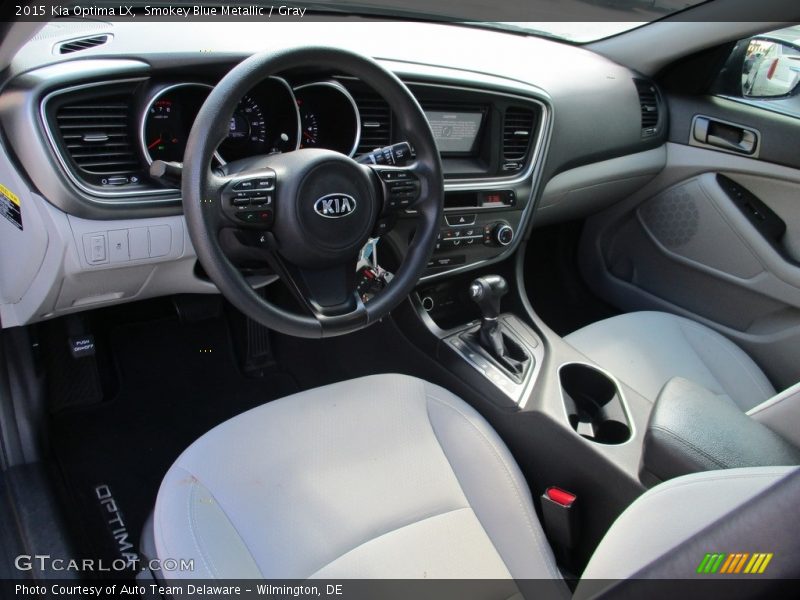 Smokey Blue Metallic / Gray 2015 Kia Optima LX