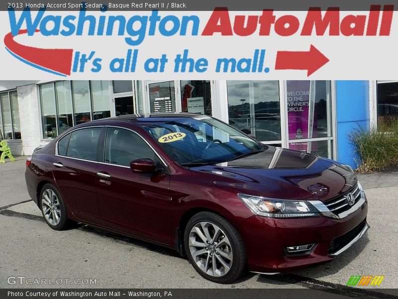 Basque Red Pearl II / Black 2013 Honda Accord Sport Sedan