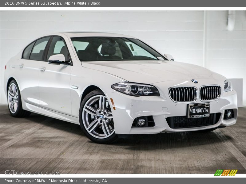 Alpine White / Black 2016 BMW 5 Series 535i Sedan