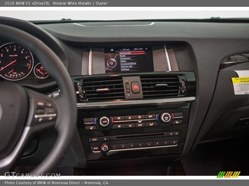 Mineral White Metallic / Oyster 2016 BMW X3 xDrive28i