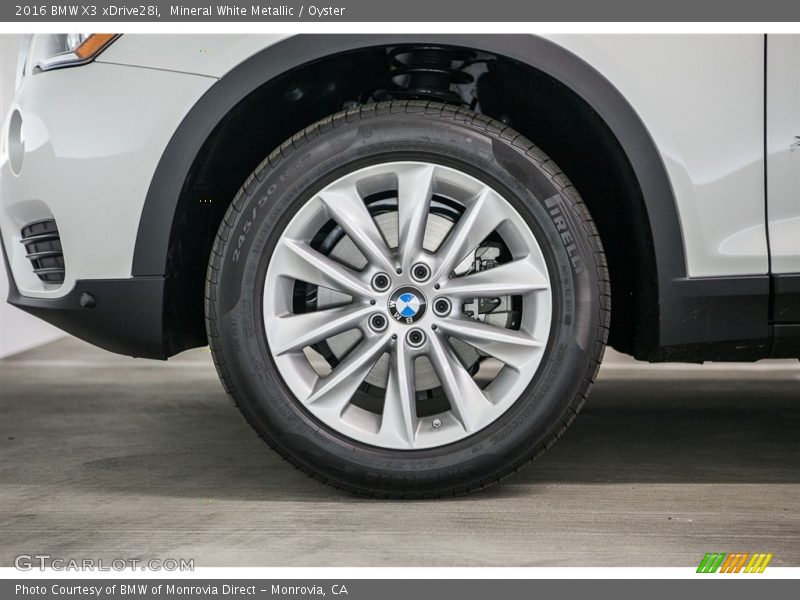 Mineral White Metallic / Oyster 2016 BMW X3 xDrive28i