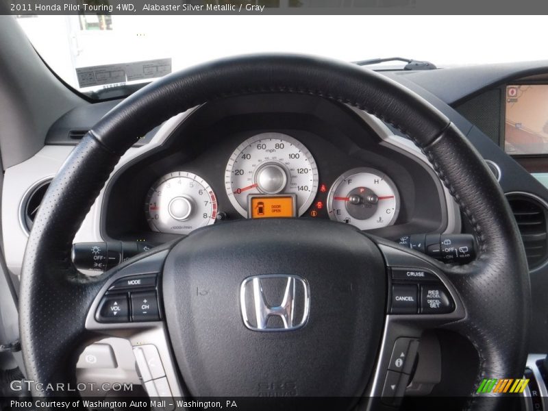 Alabaster Silver Metallic / Gray 2011 Honda Pilot Touring 4WD