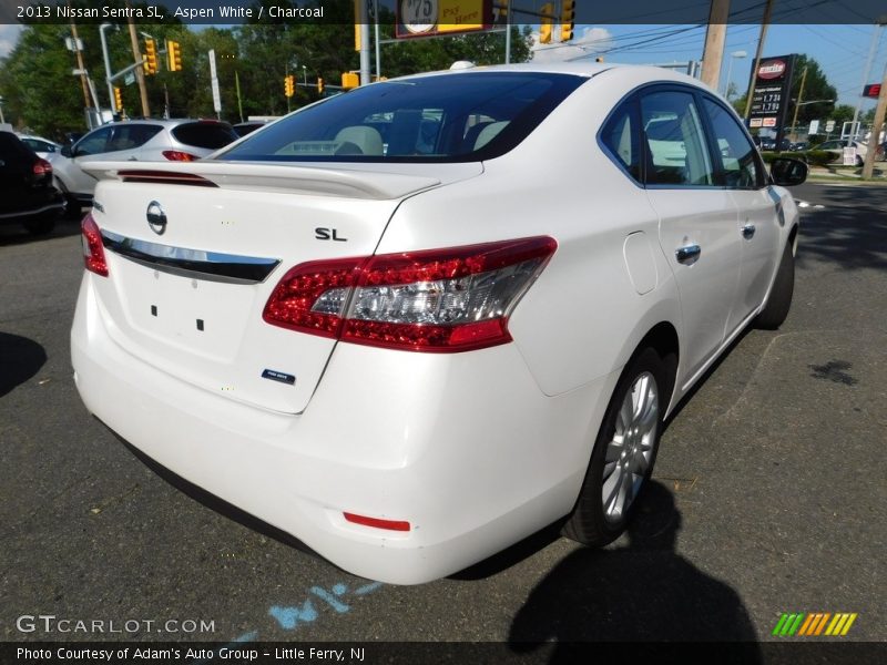 Aspen White / Charcoal 2013 Nissan Sentra SL
