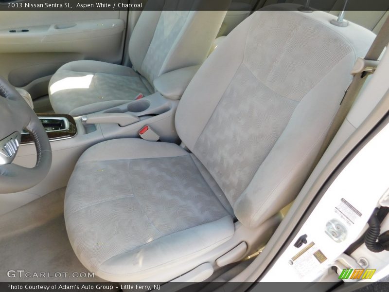 Aspen White / Charcoal 2013 Nissan Sentra SL