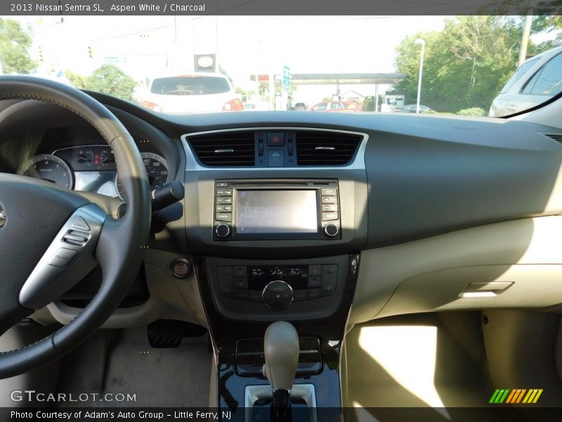 Aspen White / Charcoal 2013 Nissan Sentra SL