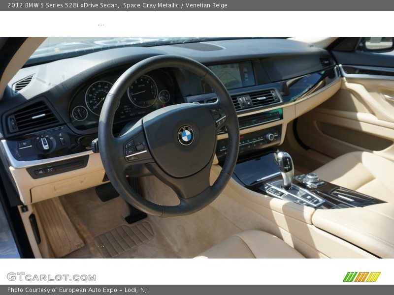 Space Gray Metallic / Venetian Beige 2012 BMW 5 Series 528i xDrive Sedan