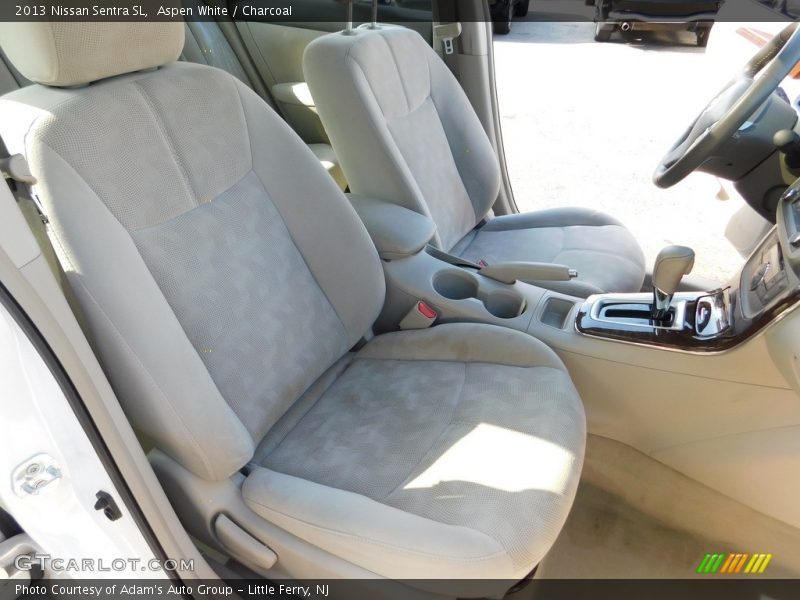 Aspen White / Charcoal 2013 Nissan Sentra SL