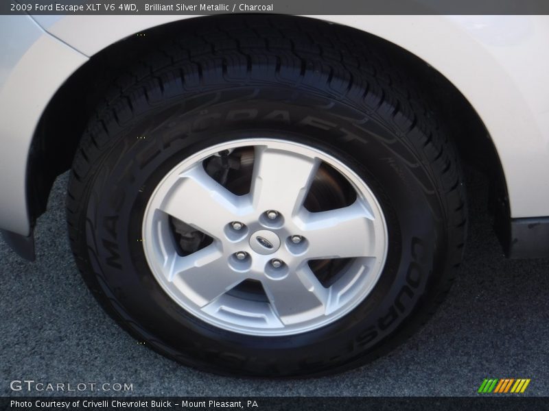 Brilliant Silver Metallic / Charcoal 2009 Ford Escape XLT V6 4WD