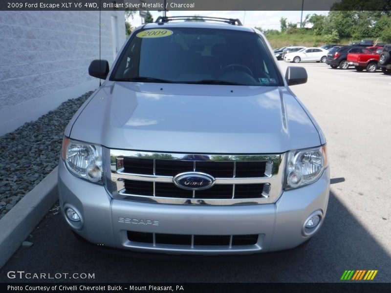 Brilliant Silver Metallic / Charcoal 2009 Ford Escape XLT V6 4WD