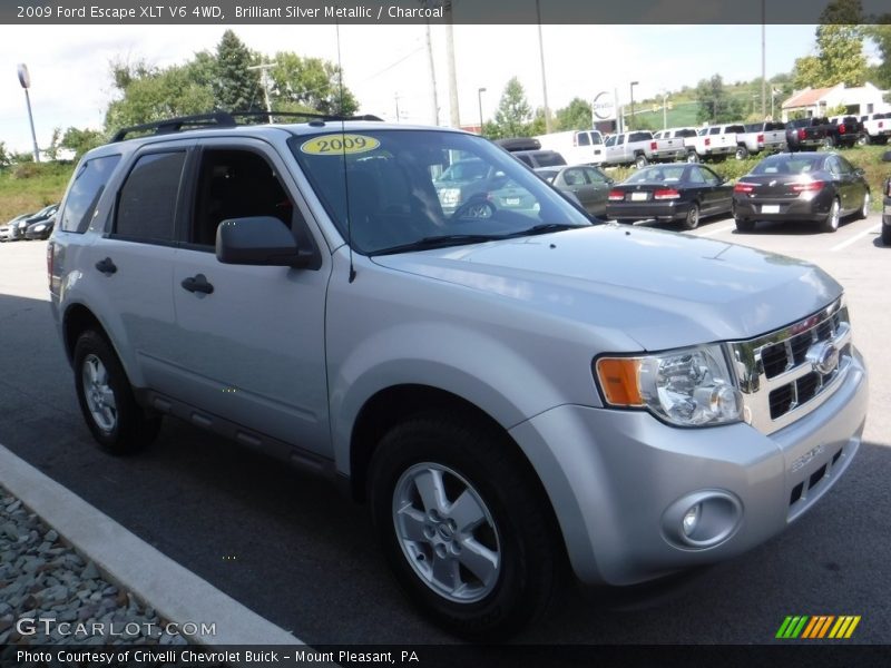 Brilliant Silver Metallic / Charcoal 2009 Ford Escape XLT V6 4WD