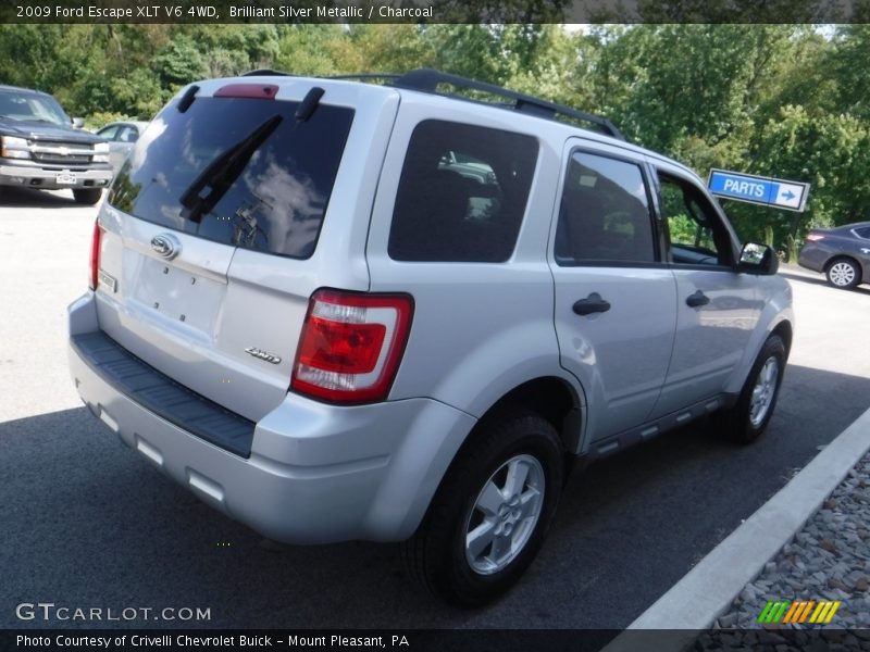 Brilliant Silver Metallic / Charcoal 2009 Ford Escape XLT V6 4WD