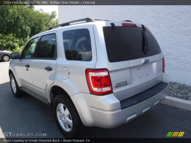 Brilliant Silver Metallic / Charcoal 2009 Ford Escape XLT V6 4WD