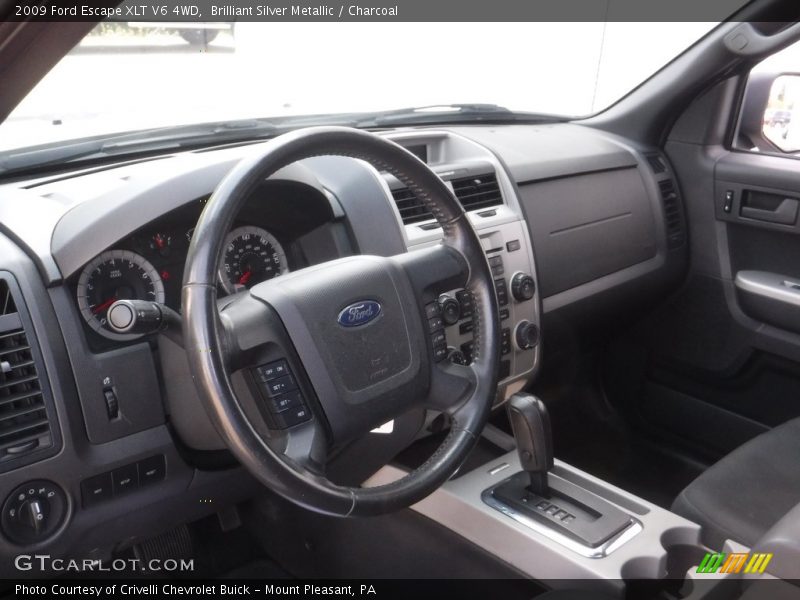 Brilliant Silver Metallic / Charcoal 2009 Ford Escape XLT V6 4WD