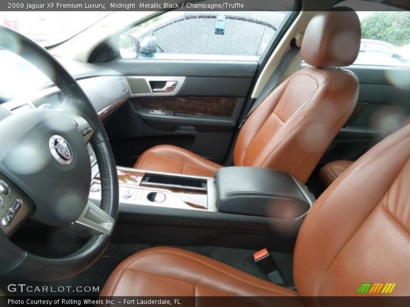 Midnight  Metallic Black / Champagne/Truffle 2009 Jaguar XF Premium Luxury