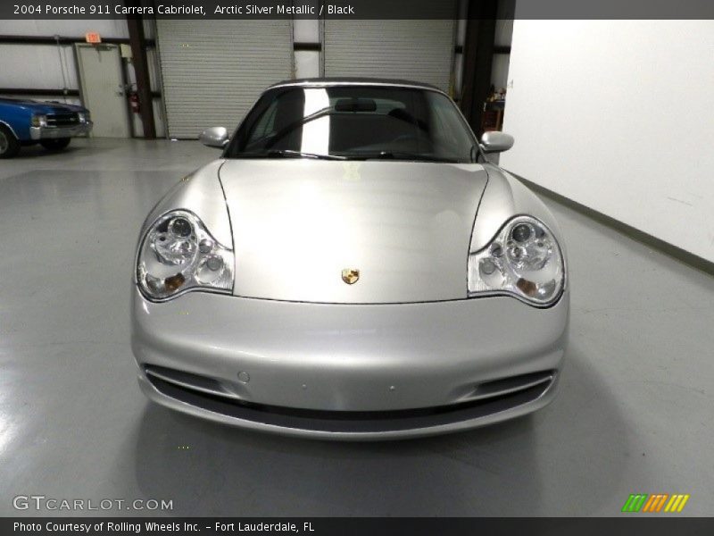 Arctic Silver Metallic / Black 2004 Porsche 911 Carrera Cabriolet
