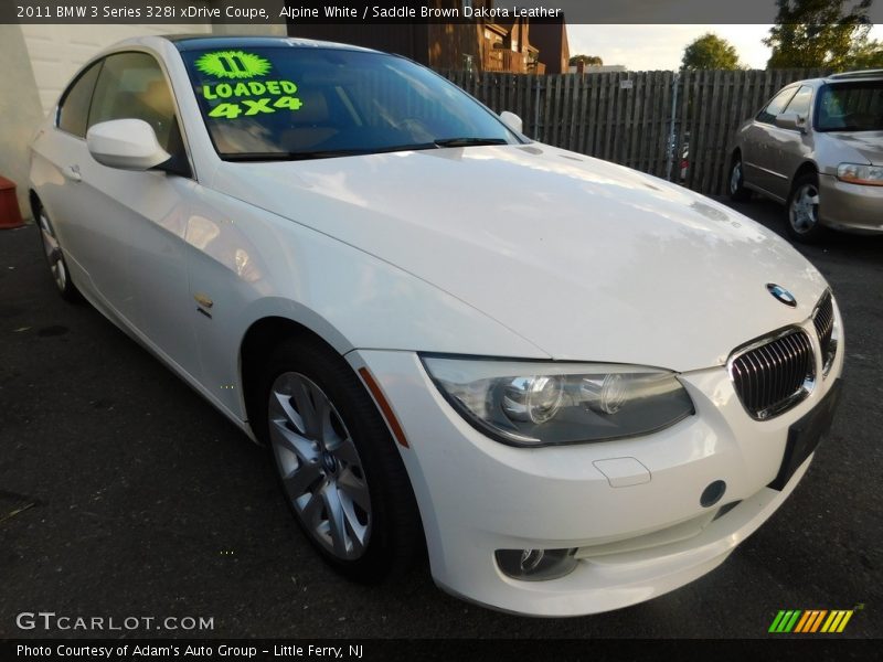 Alpine White / Saddle Brown Dakota Leather 2011 BMW 3 Series 328i xDrive Coupe