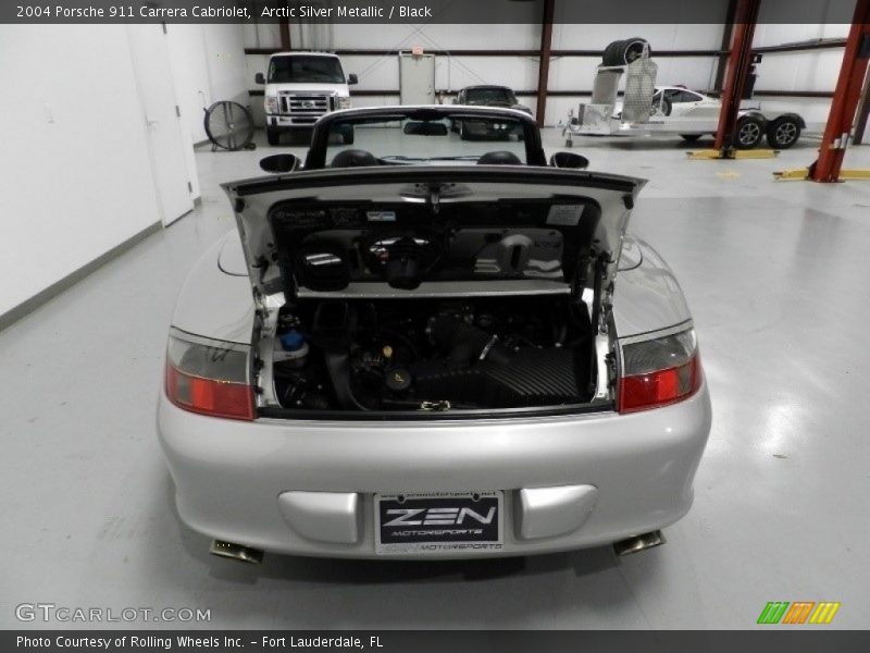 Arctic Silver Metallic / Black 2004 Porsche 911 Carrera Cabriolet