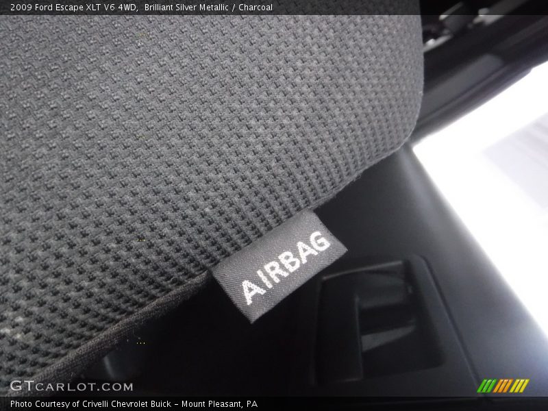 Brilliant Silver Metallic / Charcoal 2009 Ford Escape XLT V6 4WD