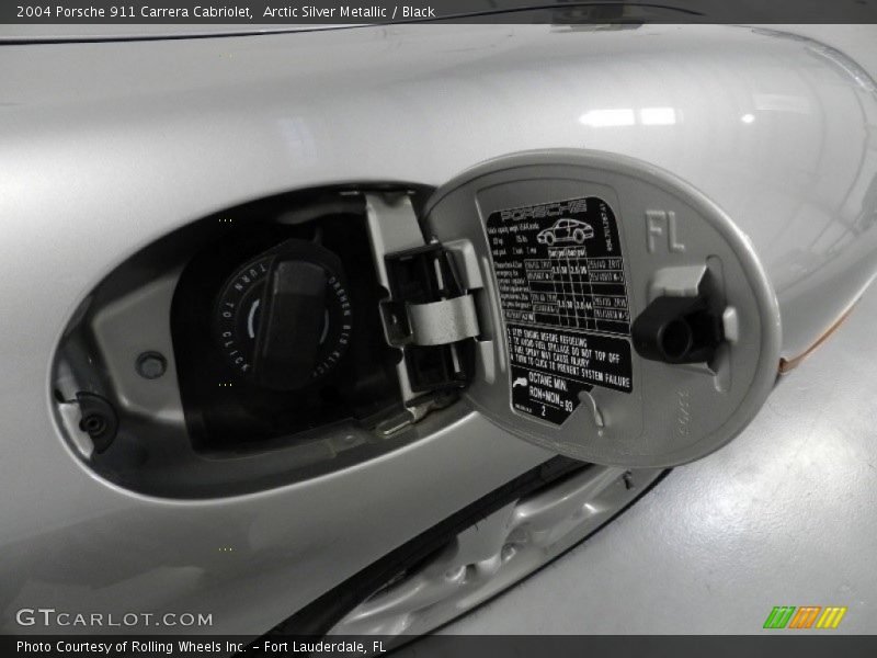 Arctic Silver Metallic / Black 2004 Porsche 911 Carrera Cabriolet