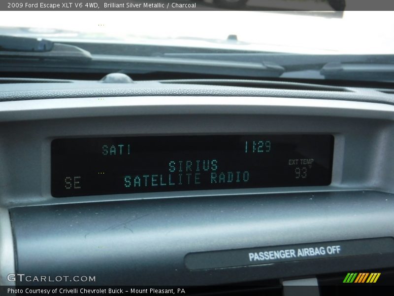 Brilliant Silver Metallic / Charcoal 2009 Ford Escape XLT V6 4WD