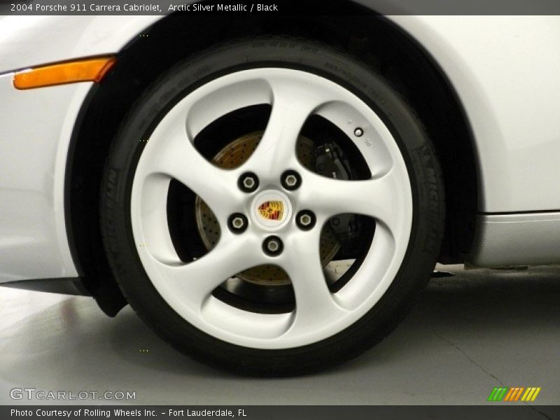 Arctic Silver Metallic / Black 2004 Porsche 911 Carrera Cabriolet
