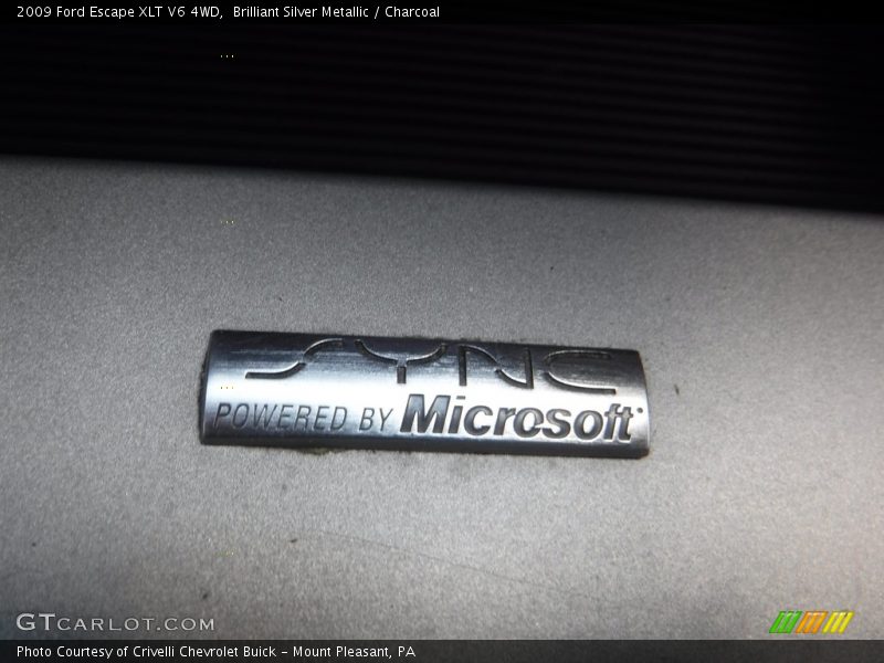 Brilliant Silver Metallic / Charcoal 2009 Ford Escape XLT V6 4WD