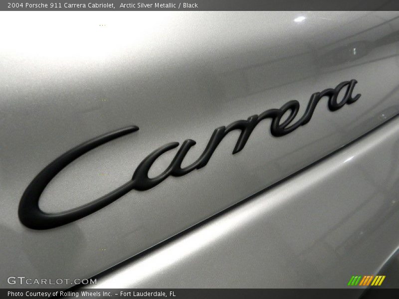 Arctic Silver Metallic / Black 2004 Porsche 911 Carrera Cabriolet