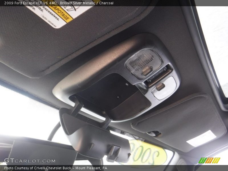 Brilliant Silver Metallic / Charcoal 2009 Ford Escape XLT V6 4WD