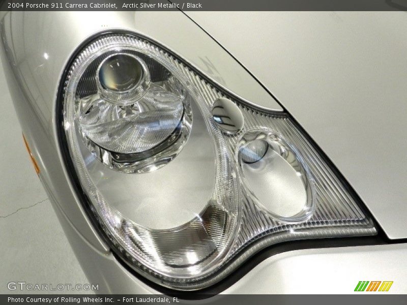 Arctic Silver Metallic / Black 2004 Porsche 911 Carrera Cabriolet
