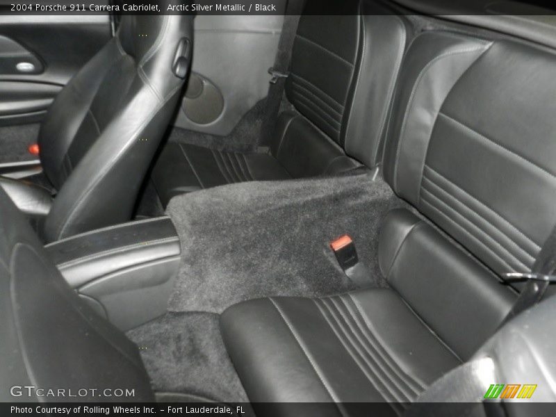 Arctic Silver Metallic / Black 2004 Porsche 911 Carrera Cabriolet
