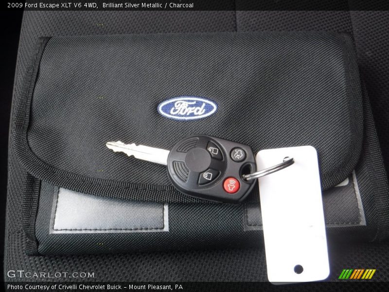 Brilliant Silver Metallic / Charcoal 2009 Ford Escape XLT V6 4WD