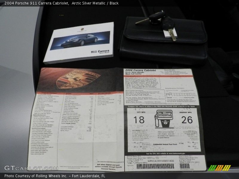 Arctic Silver Metallic / Black 2004 Porsche 911 Carrera Cabriolet