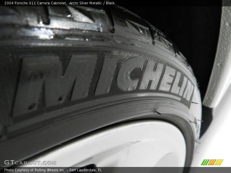 Arctic Silver Metallic / Black 2004 Porsche 911 Carrera Cabriolet