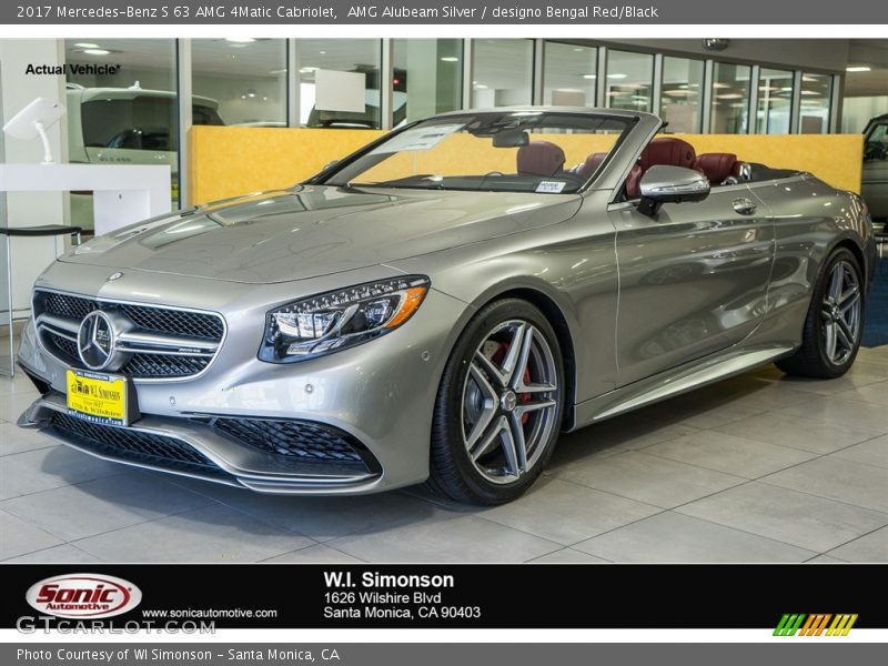 AMG Alubeam Silver / designo Bengal Red/Black 2017 Mercedes-Benz S 63 AMG 4Matic Cabriolet