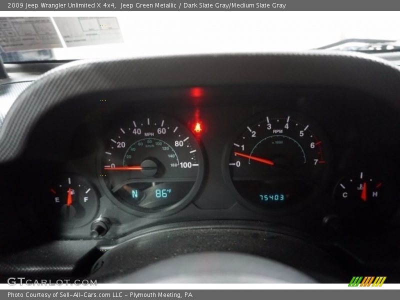 Jeep Green Metallic / Dark Slate Gray/Medium Slate Gray 2009 Jeep Wrangler Unlimited X 4x4