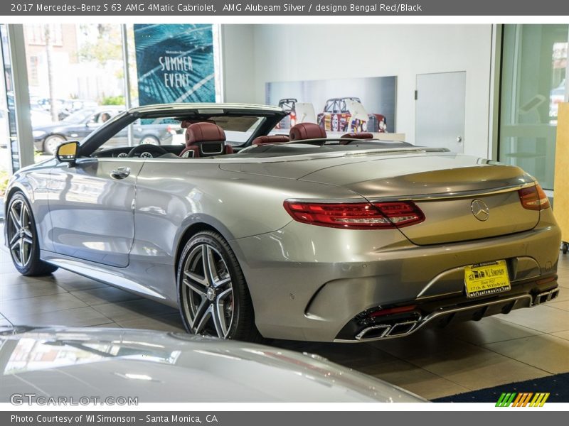AMG Alubeam Silver / designo Bengal Red/Black 2017 Mercedes-Benz S 63 AMG 4Matic Cabriolet